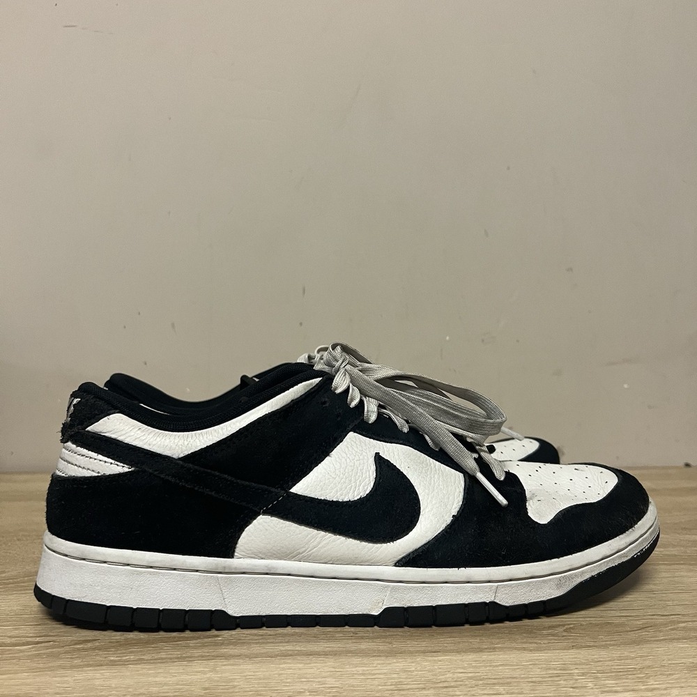 Nike Dunk Low Retro SE Black White Suede Panda FQ8249-100 Men's Size 12